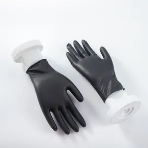 100 adet/torba toptan OME ucuz siyah nitril eldiven gıda sınıfı toz ücretsiz nitril eldiven