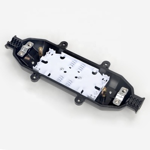 Mini Contenitore di Giunzione Aerea a 24 Fibre, 1 Ingresso 1 Porta, Scatola di Giunzione per Riparazione Cavi, Chiusura Orizzontale per Giunzione Fibra Ottica, Nero PP+F 5 - Product Image 5