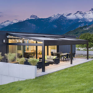 Pérgola Bioclimática <span class=keywords><strong>de</strong></span> PVC Resistente al Viento, Hecha a Medida <span class=keywords><strong>de</strong></span> Alta Calidad, Sweet Home |   Construcción robusta y montaje rápido para el patio trasero - Product Image 6