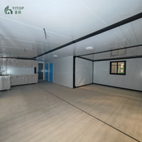Casa Contenedor Plegable de 40 pies, Casas Modulares Prefabricadas de Lujo con Techo Inclinado, Casa Contenedor Expandible, Oficina Móvil para Jardín