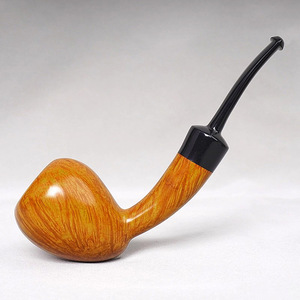 Handmade Bent Acorn Wood Tobacco Pipe Light Colored Glossy Surface Filter Smoking Accessory Personal Gift - Product Image 1