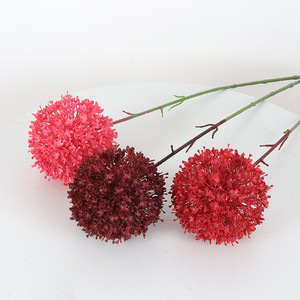 Bola de porquillo artificial Jessie, flor de plástico de alta simulación con tallo único para decoración de bodas, arreglo floral. - Product Image 1