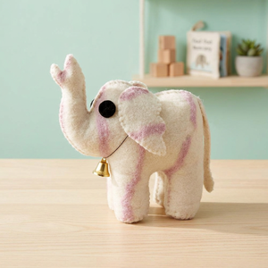 Handmade Eco-Friendly Wool Plush Elephant Toys Kids Soft Natural Felt PP Cotton Filling Custom Sizes Accessories Birthdays! TOY - Product Image 2