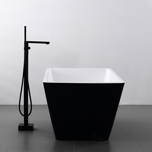 CUPC certifié FREE STAND BAIGNOIRE acrylique FRP renforcé noir empilé acrylique autoportant baignoire portable - Product Image 6