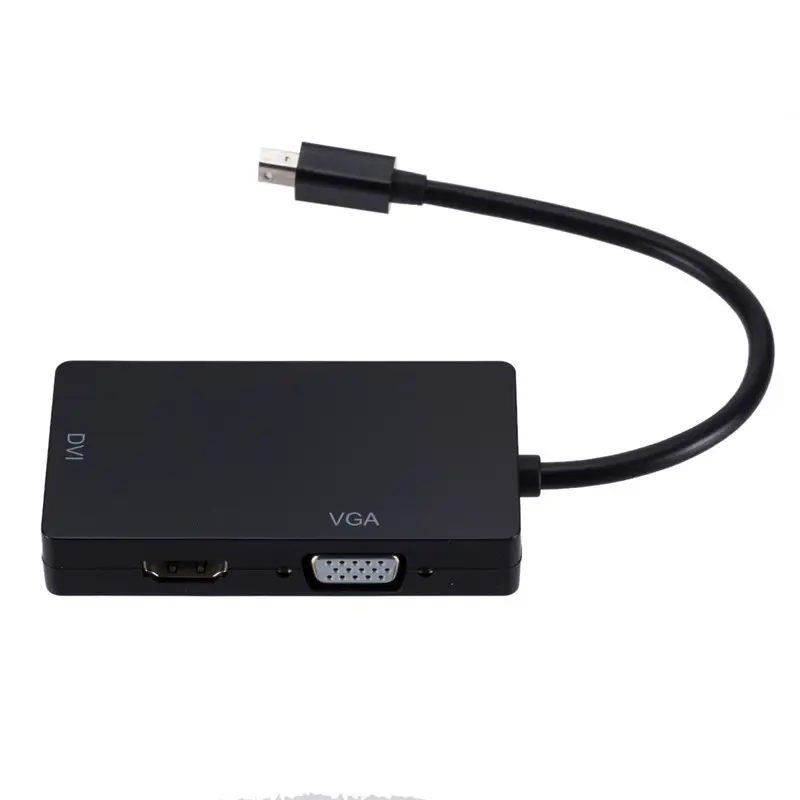 3 in 1 1080p Mini DisplayPort Adapter DP to HDMI VGA DVI Converter Adapter