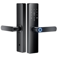 Cerradura Inteligente para Puerta de Madera con Huella Dactilar y Contraseña Z17 TTLock Tuya, con Tarjeta de Acceso, Nube y Tarjeta de Memoria, Desbloqueo para Seguridad del Hogar