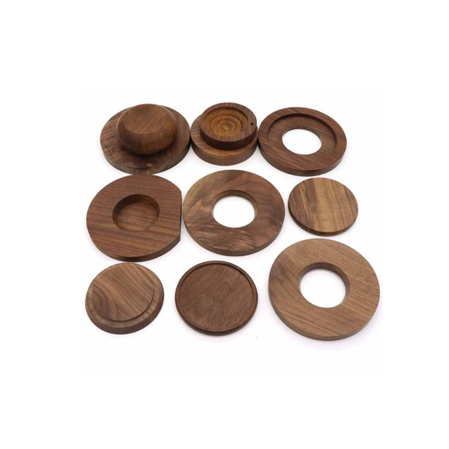 Black Walnut Home Wood Accessories Wooden Lid Handle Walnut Crafts Ornaments Wooden Base