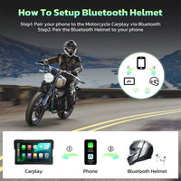 AOOCCI C7 Écran de navigation GPS pour moto 7 pouces avec CarPlay sans fil, Android Auto, TPMS, cartes mondiales, 700 Nits, étanche pour la conduite