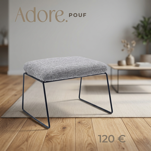 Modern Nail Technician <b>Stool</b> Upholstered Pedicure <b>Ottoman</b> Metal Frame Folding Armrest Living Room Furniture - Product Image 2
