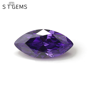 Synthétique en zircon cubique, pierres CZ amples pour les bijoux, haute qualité, <span class=keywords><strong>jaune</strong></span>, violet, Orange, vert, vente en gros - Product Image 2