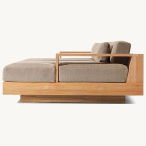 Muebles de Jardín de Alta Gama, Juego de Muebles de Patio para Hotel, Madera de Teca, Estilo Moderno, Sofá en Forma de L - Product Image 2