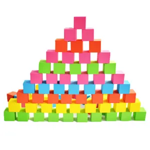 Mainan Edukasi Anak-anak, Mainan Blok Bangunan Kubus Busa EVA Kustom