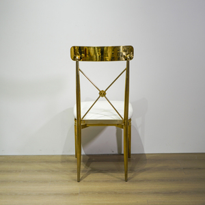 Silla <span class=keywords><strong>de</strong></span> Boda Cuadrada <span class=keywords><strong>de</strong></span> Acero Inoxidable Dorado <span class=keywords><strong>de</strong></span> Lujo con Respaldo en X, Cojín <span class=keywords><strong>de</strong></span> Esponja Blanca y Decoración <span class=keywords><strong>de</strong></span> Cabeza <span class=keywords><strong>de</strong></span> León para <span class=keywords><strong>Hotel</strong></span>, Sala <span class=keywords><strong>de</strong></span> Estar, Villa y Eventos - Product Image 4