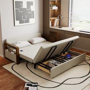 Canapé <span class=keywords><strong>convertible</strong></span> moderne en tissu avec cadre métallique, personnalisable, extensible, pliable, avec rangement, pour salon, lavable, directement de l'usine - Product Image 1