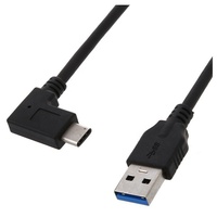 Câble USB C vers USB 3.0 à angle droit Type-C vers Type-A Câble de chargement de données micro-USB en cuivre pur avec blindage de tresse pour ordinateur