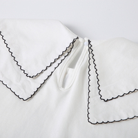 Chemisier en mousseline de soie pour femmes, élégant, col rond, manches courtes, rayures, décontracté, Design de bureau, formel, été