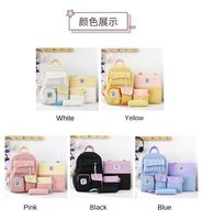 Nouveau sac à dos pour ordinateur portable 15 pouces, imperméable, haute qualité, durable, en nylon, grande capacité, 4 pièces, pour étudiants
