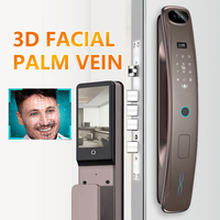 Interphone vidéo Aiendi OEM, serrure numérique entièrement automatique, caméra, reconnaissance faciale 3D, empreinte digitale biométrique, serrure intelligente avec Wifi