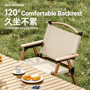 Outdoor Chair Comfortable Camp Chair with Headrest and Adjustable Armrests Padded Folding Beach Chair - Product Image 6