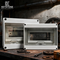 Boîtier de distribution électrique KEYSTONE KSHT IP65 étanche pour intérieur, 5 voies, MCB, ABS+PC, avec 30A 400V et verrouillage supplémentaire