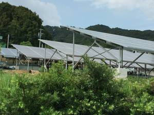 Construction de centrale solaire Installation de modules PV Structure de montage préalable au montage pour le sol en pente - Product Image 4