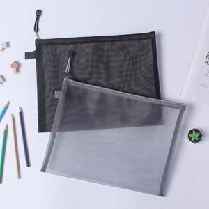 Bolsa de Documentos Transparente A5 de Nailon Resistente, Portátil, Antideformación, con Cierre, para Estudiantes, en Oferta - Product Image 4