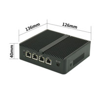 Logotipo gratis MikroTik Mini PC 4 Lan i226V Quad Core N100 computadora industrial 2 puertos COM compatible con ROS7 Mini PC 4 puertos 2,5G