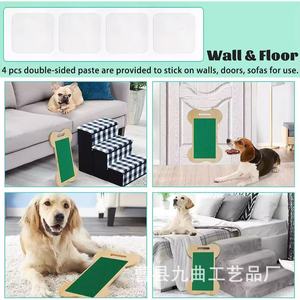 Planche à gratter pour chien en forme d'os en bois, coussin remplaçable, jouet d'entraînement et d'exercice - Product Image 4