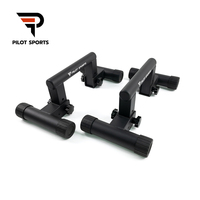 Bar Push Up bentuk H, peralatan Gym latihan dapat disesuaikan Fitness pushup berdiri untuk latihan otot lengan dan dada