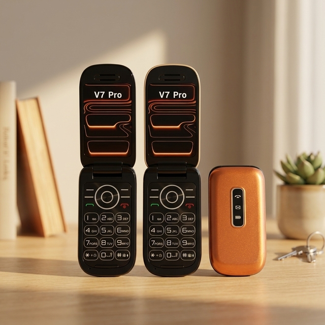 Big Button Flip Mobile Phone with SOS 2G GSM Senior Phone 32M+32M Memory Big Battery Cellphone Unlocked Big Button