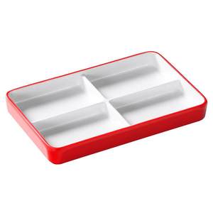 Plato de condimentos A5 de melamina con múltiples compartimentos, bandeja 2 en 1 para salsas, para uso en restaurantes y hoteles. - Product Image 5