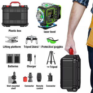 Niveau laser de positionnement multi-lignes 4D vert 16 lignes pour usage industriel et bricolage avec batterie au lithium 18650 - Product Image 4