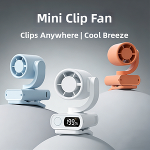 Mini ventilateur rechargeable à clipser pour le cou, pour poussette, sac à dos, <span class=keywords><strong>vélo</strong></span>, ceinture, voyage en plein air, ventilateur silencieux et compact - Product Image 6