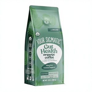 High Coffee Bags Resealable Vented Degassing Valve Easy <b>Open</b> Tape Moisture Proof VMPET Heat Seal Supermarket Food <b>Storage</b> Bags - Product Image 1