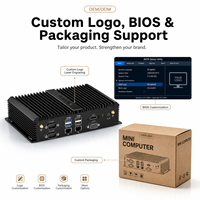 PC Industrial Sin Ventilador Intel Core I3 I5 I7 Mini PC Industrial con Doble LAN 2.5G 6 RS232 RS485 Ddr4 para Sistemas de Control PLC