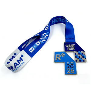 Medalla Personalizada para <span class=keywords><strong>la</strong></span> Carrera Benéfica RAM HERO RUN 2026, Aleación <span class=keywords><strong>de</strong></span> Zinc, Plateada en Plata Antigua, con Número 7 y Diseño con Logotipo del <span class=keywords><strong>Hospital</strong></span> - Product Image 1
