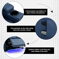 Fauteuil Inclinable Électrique Meimin en Cuir pour Salon de Cinéma à Domicile, Fauteuil Massant Pivotant Automatique