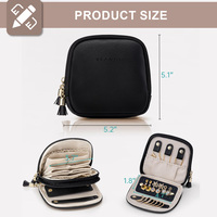 Sac de rangement pliable pour bijoux, pochette de rangement multi-poches pour collier, cadeau de voyage