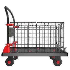 Chariot en plastique se pliant extérieur de chariot à plate-forme avec la barrière pour la manipulation de chargement et de stockage - Product Image 4