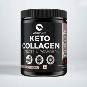 OEM bubuk kolagen murni 100% alami, dengan Keto Low Carb, Diet dan Keto camilan, bubuk Protein kolagen dengan MCT