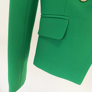 Slim Fit <span class=keywords><strong>Blazer</strong></span> für Frauen Hot <span class=keywords><strong>Sale</strong></span> Candy Farbe Green Street Fall Double Breast Plus <span class=keywords><strong>Blazer</strong></span> - Product Image 3