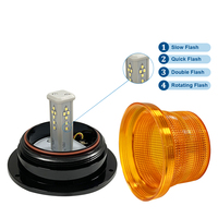 Nouvelle lampe de signalisation LED 12W avec 24 LED SMD haute luminosité, indice de protection IP67, DC12-24V, base magnétique et fixation par vis