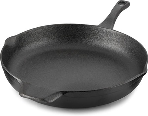 2020 vente chaude d'ustensiles de cuisine en fonte pré-assaisonnés 12 pouces poêle en fonte friture Camping <span class=keywords><strong>BBQ</strong></span> Grill Pan - Product Image 1