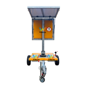 Dot/CE chứng nhận hổ phách/Đầy đủ màu sắc LED ma trận di động biến bảng tin di động Sola Trailer VMS dẫn đăng ký cho giao thông đường bộ - Product Image 2