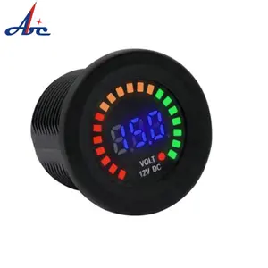 Waterproof Red blue led illuminated motorcycle Car 12v dc digital voltmeter for truck boat caravans