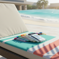 Sac étanche personnalisé en gros avec écran tactile IPX8 en PVC transparent, motif dessin animé pour la natation et la pêche en extérieur