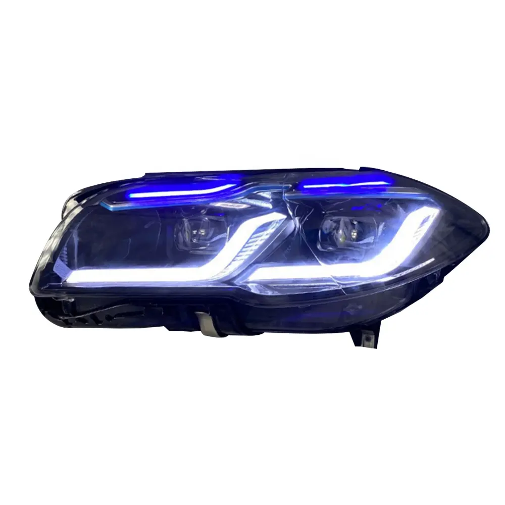 Lampu mobil LED penuh untuk BMW, lampu depan mobil Seri 5 2011-2017 F10 F11 F18 520 525 528 530i gaya G30 peningkatan lampu sinyal