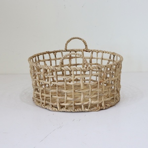 Panier rond en jacinthe d'eau tissé à la main Paniers de rangement pour linge en jacinthe d'eau fabriqués au Vietnam - Product Image 3