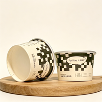 Gobelet en papier jetable biodégradable à paroi simple de 3 oz de la marque Victory, de qualité alimentaire, avec impression offset, pour sushi, nouilles, sucre