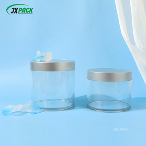 Large Capacity 600ml 800ml 1000ml Blue Clear Plastic Pet <strong>Jars</strong> with Lids for Food Packaging for Sugar Candy <strong>Cookie</strong> Storage - Product Image 5
